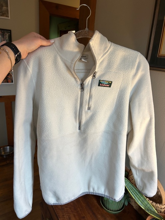 L.L. Bean Other - L.L. Bean women’s Cream Half-Zip Fleece Pullover
